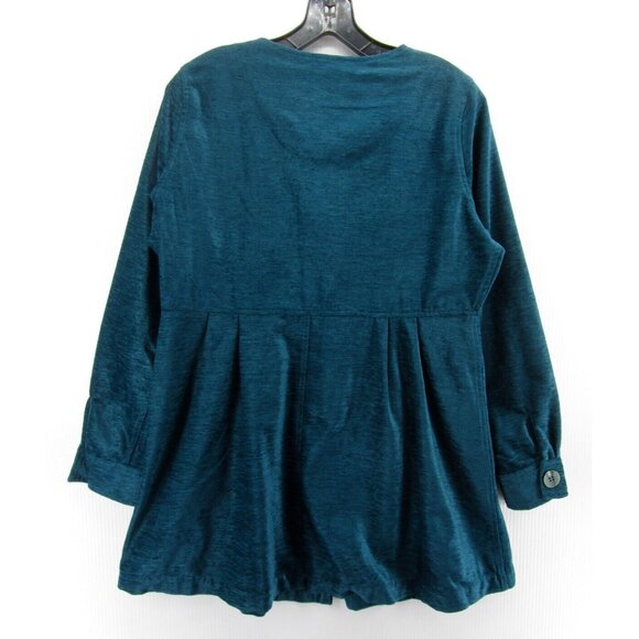 Soft Surroundings Top Small Velour Button Up Tunic Blouse Peasant NEW - Picture 6 of 11
